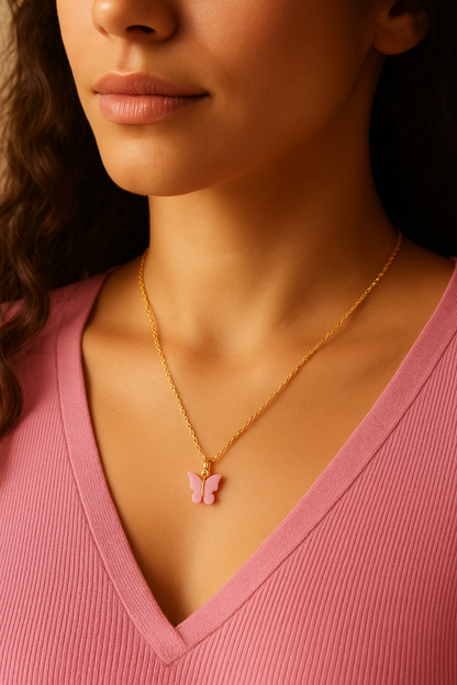 Pearl Butterfly Necklace