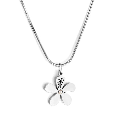 Diamond Hibiscus Necklace