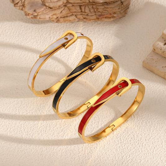 Strapped in Style Bangle