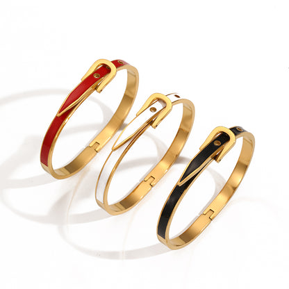 Strapped in Style Bangle