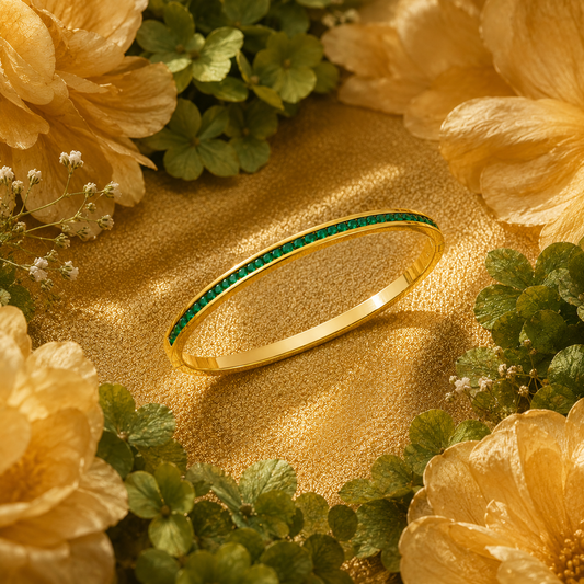 Emerald Line Bangle
