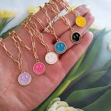 Be Positive Smiley Face Necklace